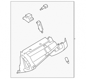 Glove box, glove compartment Nissan Rogue 21-23 black JP built