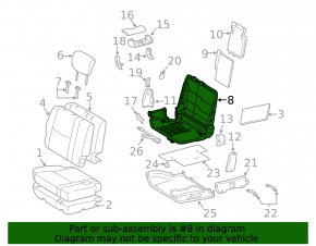 Rear seat row 3 Lexus GX470 03-05