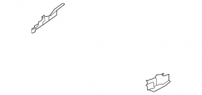 Mitsubishi Lancer 10-17 left lower windshield wiper grille seal