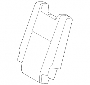 Rear seat backrest, 3rd row, left, Toyota Highlander 14-18, beige leather, ready to clean