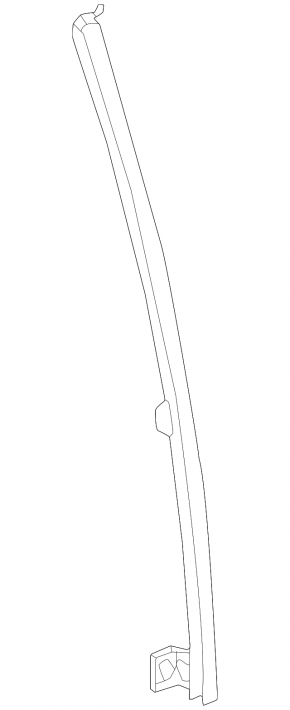 Rear right door glass guide Nissan Sentra 20-21