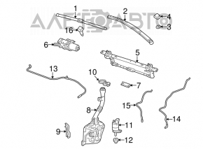 Windscreen wiper linkage with motor GMC Terrain 10-17