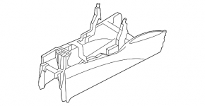 Central console armrest Hyundai Sonata 11-15 leather black, broken latch