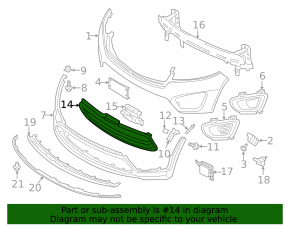 Lower grille front bumper Kia Sorento 16-18 prerest usa