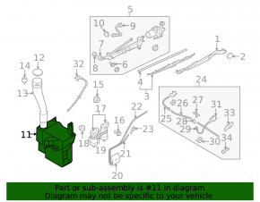 Subaru b10 Tribeca Windscreen Washer Reservoir