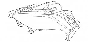 Left fog light for Hyundai Azera 12-17