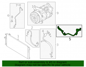 Air conditioning pipe compressor-heater second Nissan Murano 25-26