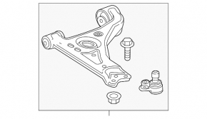 Lower control arm front left Buick Encore 13-19