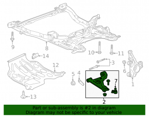 Lower control arm front left Buick Encore 13-19