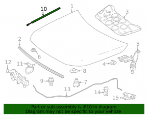 Right hood lock actuator for Mercedes A-class V177 19-22