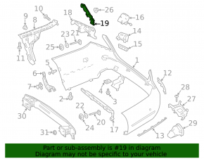 Rear bumper mount upper right Mercedes W213 E 17-23