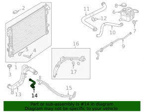 Lower cooling pipe Ford Explorer 16-19 3.7