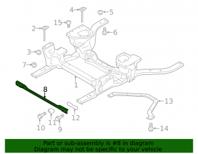Ford Mustang mk6 Front Subframe Strut 15-