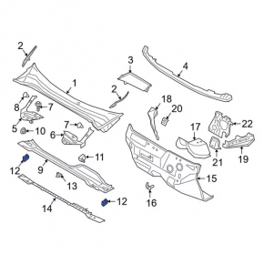 Left Windscreen Wiper Grille Drain for Ford Escape MK4 2020-2026