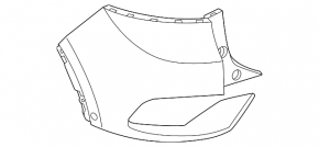 Left rear bumper, bare, Volkswagen ID.4 21-22