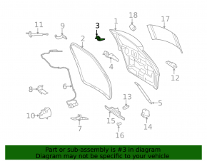 Trunk door hinge right Mercedes W164 ML