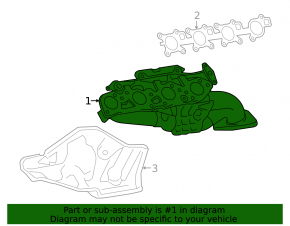 Exhaust manifold left Toyota Sequoia Tundra 08-16 4.6 5.7