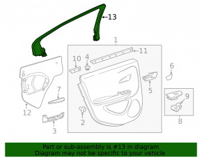 Chevrolet Volt 11-15 inner rear left door frame