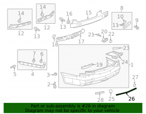 Cadillac CTS 14-16 chrome rear bumper lower molding