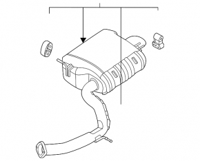 Kia Sorento 21-24 HEV, PHEV rear muffler