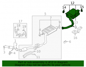 Kia Sorento 21-24 HEV, PHEV rear muffler
