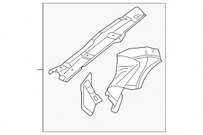 Front left quarter VW CC 08-17 on body, black