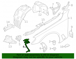 Front right fender bracket for BMW 7 G70 23-25