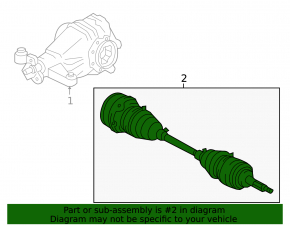 Rear right axle drive for Lexus GS300 2006-2006 AWD