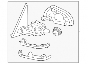 Side mirror left BMW X5 F15 14-18 mount gloss, turn signal, heating, auto-dimming, camera, BSM