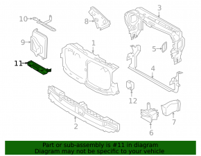 Additional cooling radiator mount lower left BMW X7 G07 19- N63, S68