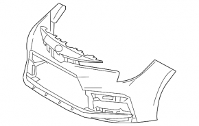 Front bumper bare Toyota Corolla 20-26 SE, XSE