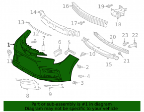 Front bumper bare Toyota Corolla 20-26 SE, XSE