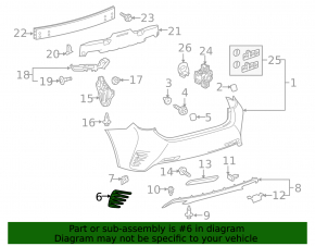 Right rear bumper cover Lexus RC 15-18