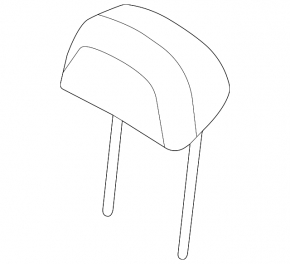 Rear center headrest, 2nd row, BMW X5 G05 24-26, brown leather, COGNAC