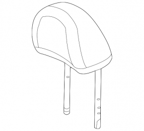 VW Beetle 12 driver's seat headrest - black leather