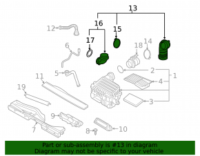 VW Tiguan 18-24 air duct without lower part