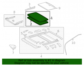 Sunroof assembly for Toyota Avalon 13-18