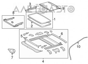 Sunroof assembly for Toyota Avalon 13-18