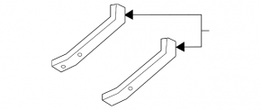 Front bumper bracket lower right Mitsubishi Outlander 14-21