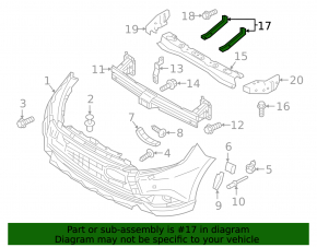 Front Bumper Bracket Lower Left Mitsubishi Outlander 14-21