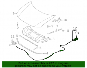 Nissan Murano 25-26 hood release cable