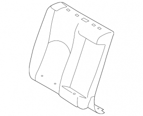 Backrest of the rear row of seats, 2nd row, right, Lexus UX200 UX250h 19-25, brown leather, with belt