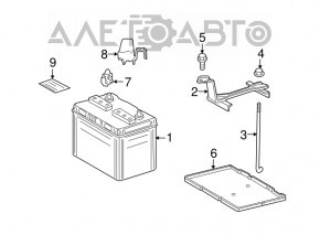 Battery mount assembly for Toyota Highlander 2010-2011