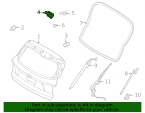 Left tailgate hinge for Kia Sorento 2021-2025