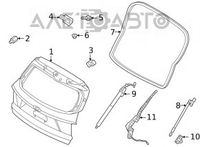 Left tailgate hinge for Kia Sorento 2021-2025