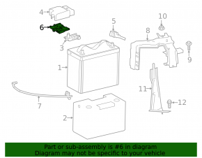 Positive battery terminal for Toyota Rav4 16-18 hybrid with distribution plate
