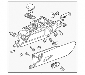 Cadillac ATS 13-19 gray glove compartment