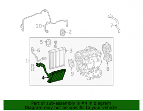 Lexus RX350 10-15 Heater Radiator