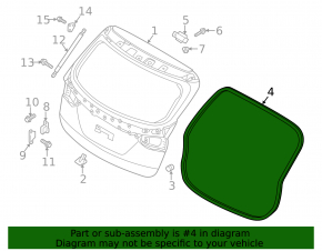 Rubber seal for the tailgate Hyundai Santa FE Sport 17-18
