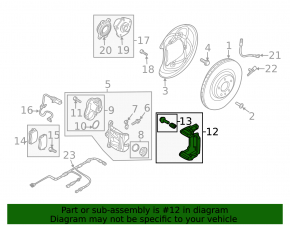 Rear right brake caliper bracket for Audi A4 B9 17-25 for 330/22mm disc